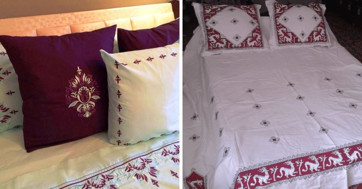 أغطية السرير المزخرفة بالطرز المغربي
