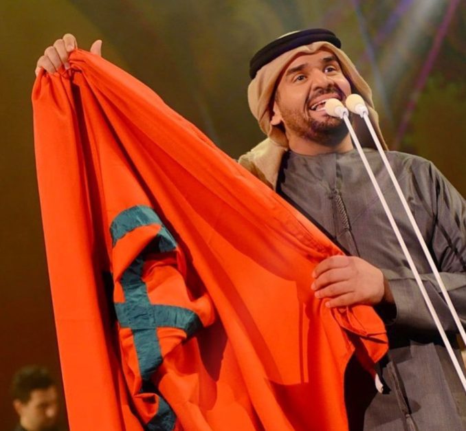 صور حسين الجسمي المغني الإماراتي رفقة زوجته المغربية