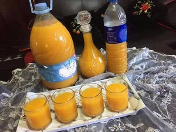 عصير إقتصادي بكمية وفيرة بالجزر و البرتقال والموناضة