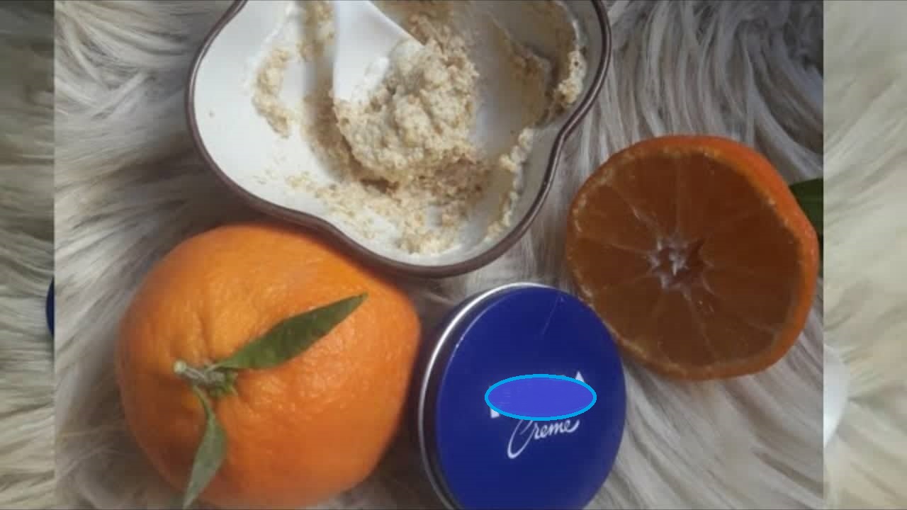 مقشر قشور البرتقال والياغورت لبشرة بيضاء وناعمة