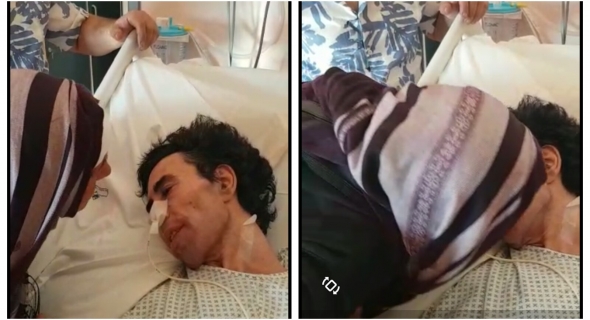 بعد استنجادها بالمغاربة وفي مشهد مؤثر مي رحمة تزور ابنها الذي يرقد بالمستشفى بإيطاليا (فيديو )