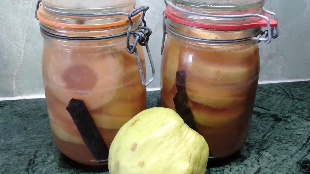 أسهل طريقة لتصبير السفرجل بعصير الليمون والسكر والإحتفاظ به خارج الثلاجة مدة سنة