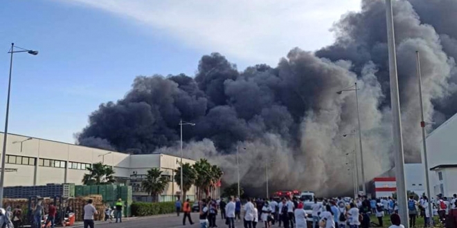 اندلاع حريق مهول بمصنع بمدينة طنجة يخلف خسائر مادية كبيرة