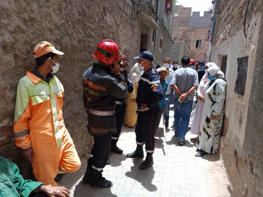 أسرة تنجو من الموت بعد انهيار جزئي للمنزل بالمدينة القديمة بمراكش