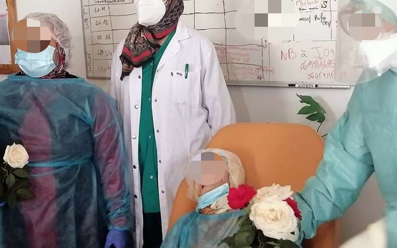 سيدة مغربية عمرها 106 اعوام تنتصر على فيروس كورونا بمدينة الفقيه بن صالح