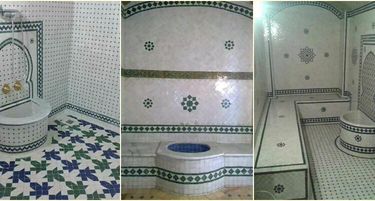 تشكيلة من الحمامات التقليدية المغربية في المنزل فخمة و أنيقة