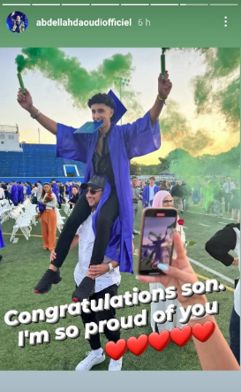 المغني عبد الله الداودي يحتفي بتخرج ابنه في أمريكا