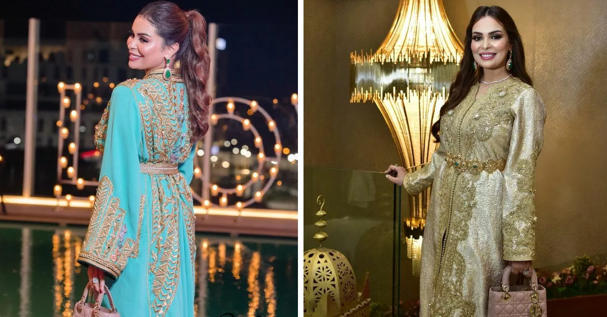 اخر اطلالات الفنانة صفاء حبيركو بالقفطان الملكي