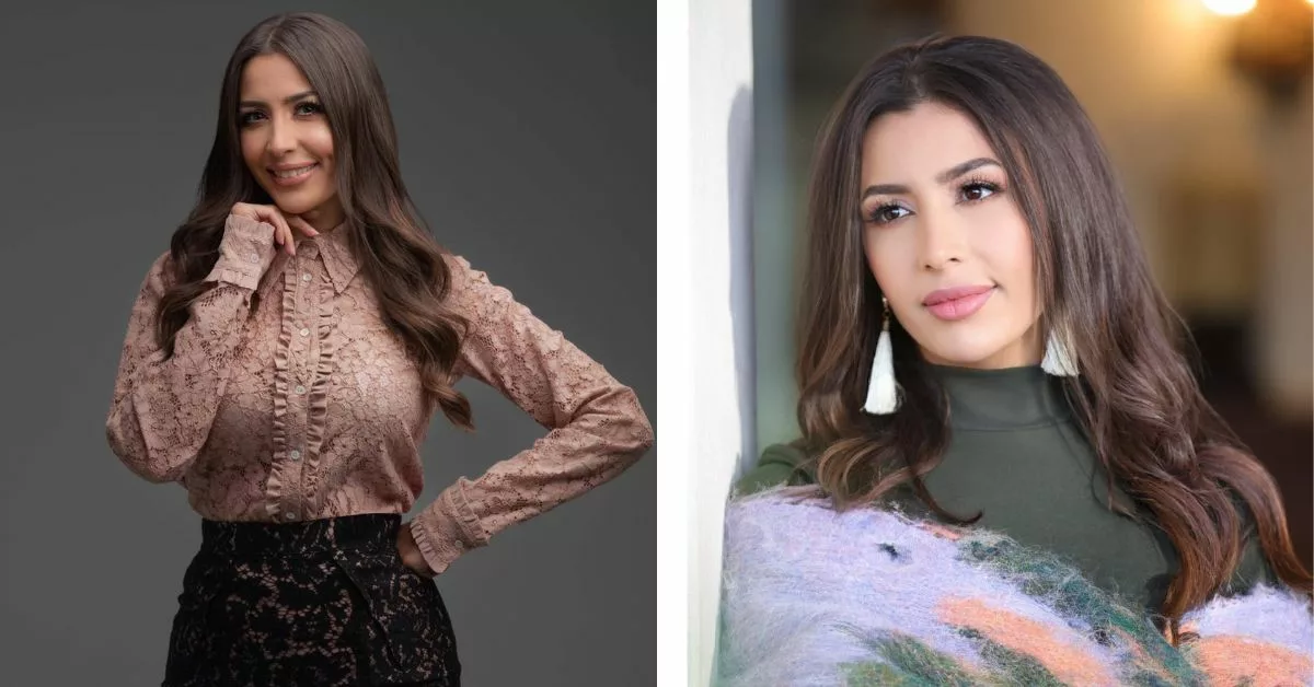 اطلالة الفنانة جنات من حفل تكريمها في مهرجان فن القفطان العالمي