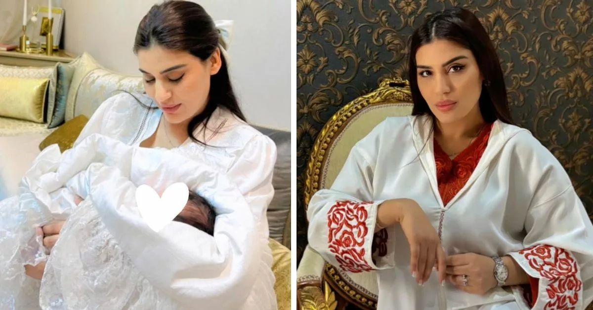 الفنانة مريم باكوش تحتفل بالشهر الثالث من عمر ابنها