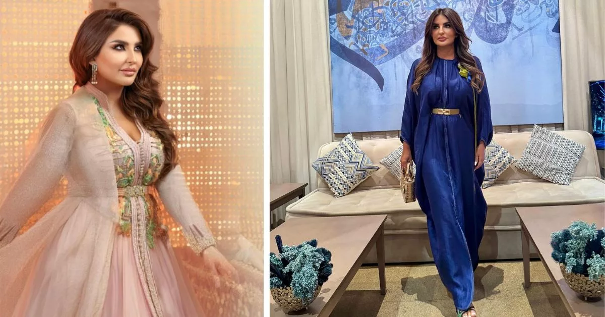 اطلالة الفنانة شذى حسون بالقفطان المغربي في مهرجان أصوات نسائية بتطوان