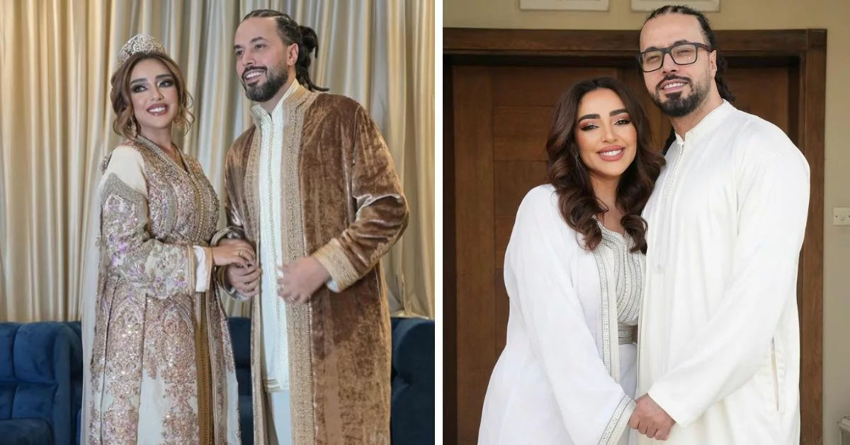 جميلة البدوية و عبد الفتاح الكريني يحتفلان بذكرى زواجهما