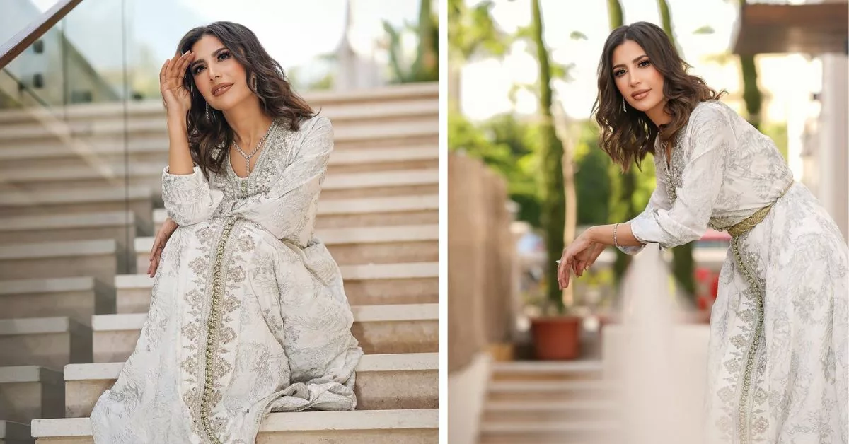 الفنانة جنات بقفطان العروس و الوسام الملكي في اخر ظهور لها