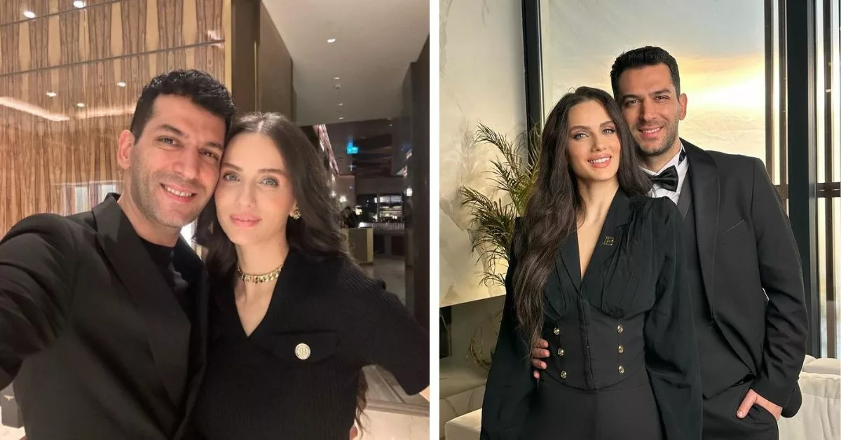 ايمان الباني تخطف الأنظار رفقة زوجها بالزي الأبيض بمناسبة حفل قناة now