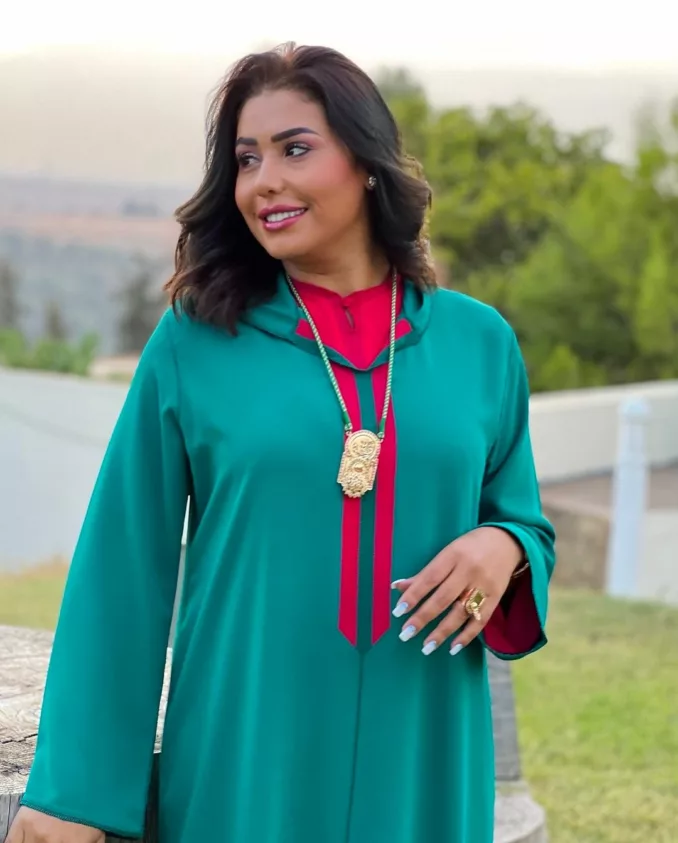 اطلالات الفنانة هدى سعد بالجلابة المغربية بقطعتين