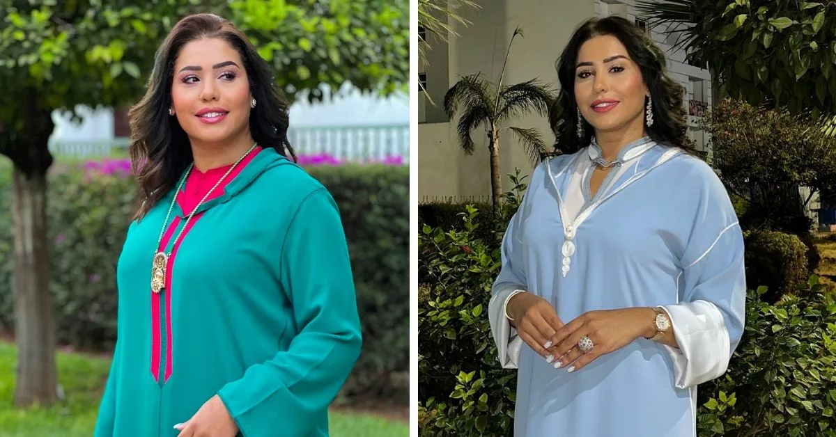 اطلالات الفنانة هدى سعد بالجلابة المغربية بقطعتين