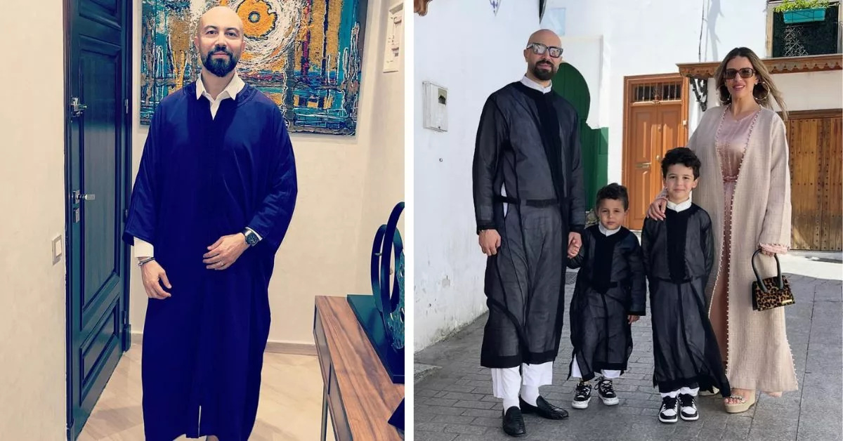 بالتقاليد المغربية عصام وشمة يحتفل بعيد المولد النبوي رفقة والدته و زوجته وأبنائه