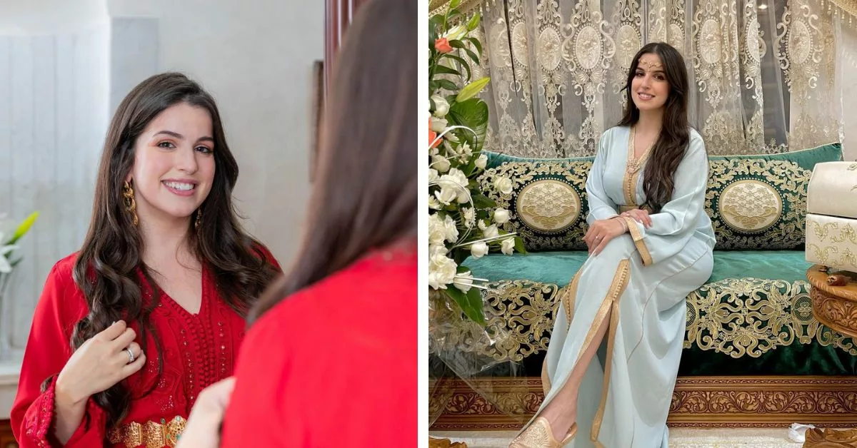 زوجة أسامة رمزي تتألق بقفطان مغربي راقي