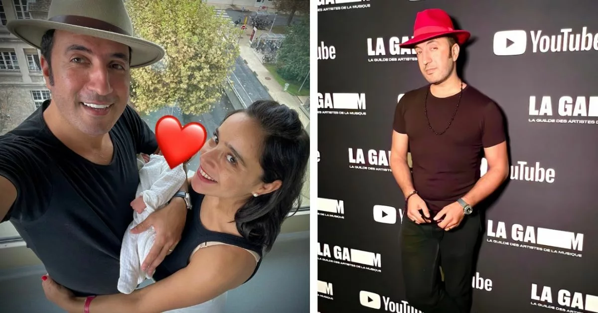 الفنان عصام كمال يرزق بمولود جديد من زوجته الفرنسية