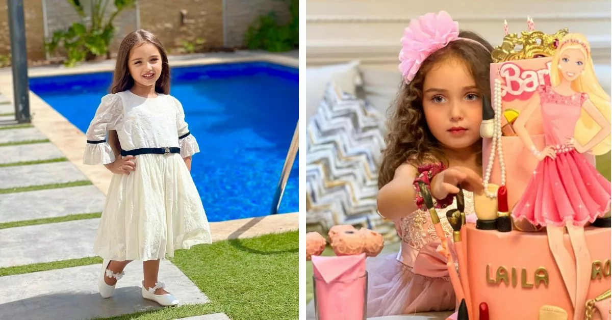 محمد الترك يعايد ابنته ليلى روز بمناسبة عيد ميلادها