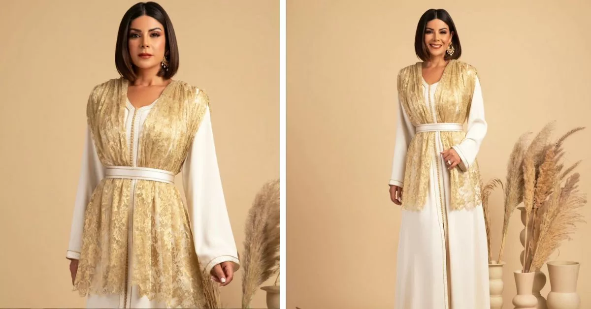 اخر اطلالات ليلى الحديوي بالقفطان المغربي من تصميمها