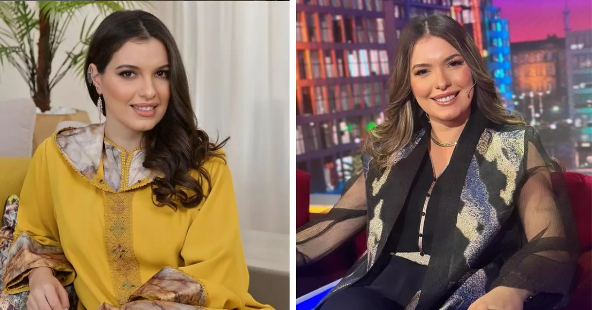 فاطمة الزهراء قنبوع تتألق بقفطان مغربي راقي في جلسة تصوير