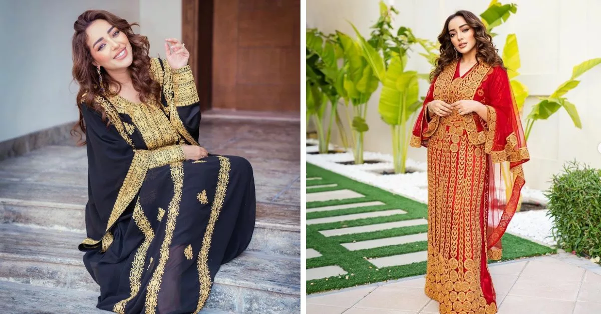 جميلة البدوي تتألق بالساري الهندي الملكي أثناء زيارتها للهند