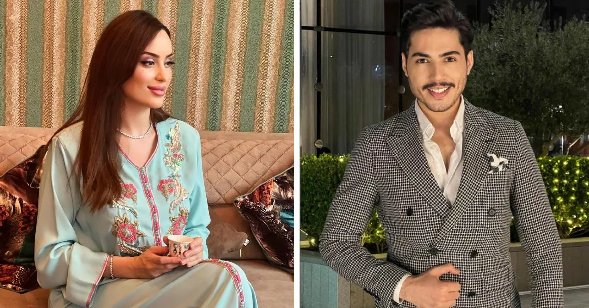 بالزي المغربي الاعلامي فهد الهاشمي و الفنانة المغربية وسيمة الميل يحصدان جائزة المؤثرين الدوليين بالهند