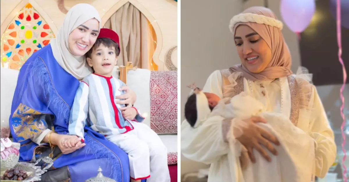 هدية سارة أبو جاد لابنها بمناسبة ولادتها