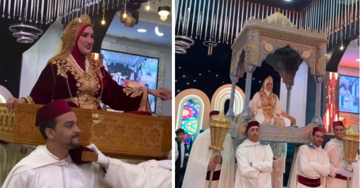 سارة أبو جاد وابنها يتألقان فوق العمارية احتفالًا بعقيقة شام