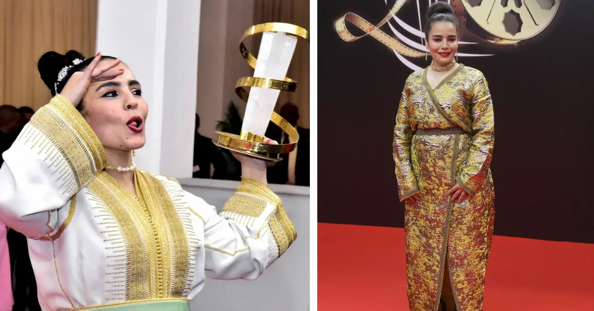 أسماء المدير تبهر الحضور في المهرجان الأحمر السينمائي الدولي بالقفطان المغربي