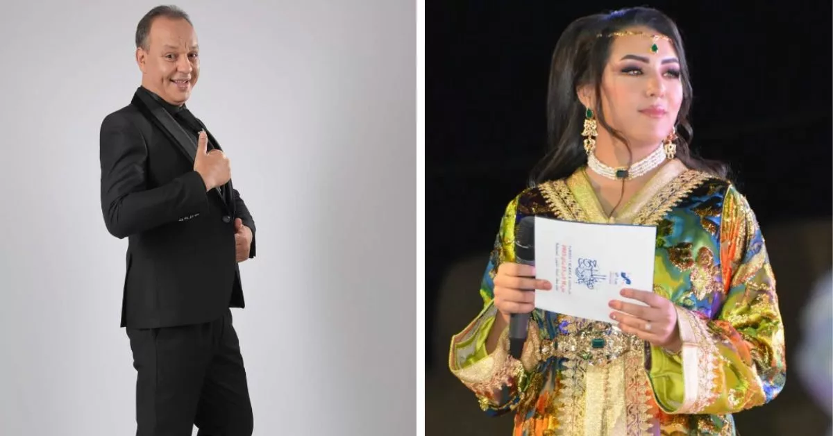 اطلالة الفنان عبد الله ديدان و زوجته الممثلة لمياء خربوش باليوم الخامس لمهرجان مراكش