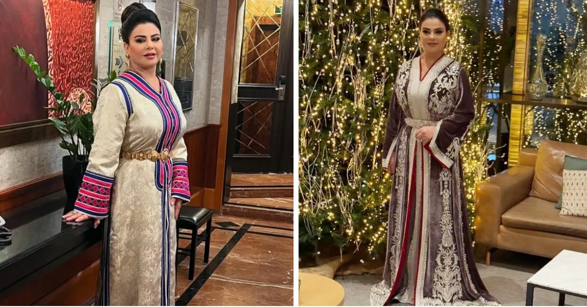 لطيفة رأفت تتألق بإطلالة ملكية في قفطان مغربي فاخر