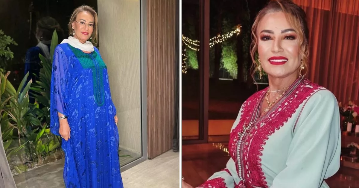 الفنانة نزهة الركراكي تحتفل بعيد ميلادها على الطريقة المغربية بالنكافة و البخور