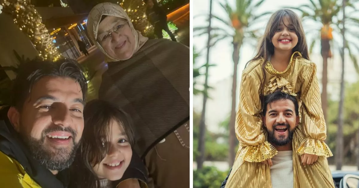 الفنان عمر لطفي يحتفل بذكرى ميلاد ابنته رفقة عائلته