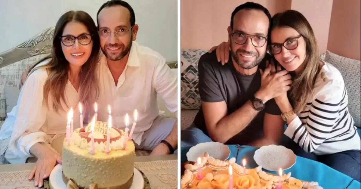 فاطمة خير تحتفل بذكرى ميلاد زوجها الخامسة و الخمسين