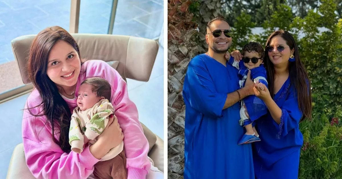 بعد غياب طويل عبد الله أبو جاد يجتمع بزوجته في عيد ميلاد ابنهما