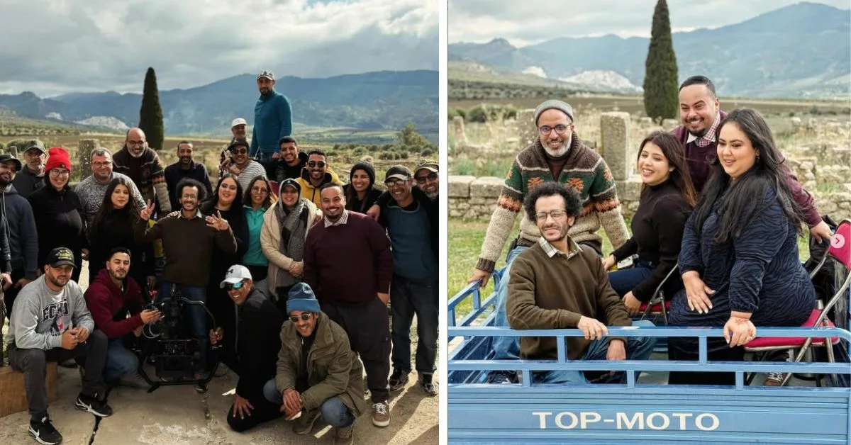 سكينة درابيل تحتفل بانتاء تصوير الفيلم الرمضاني "مازال الحال"