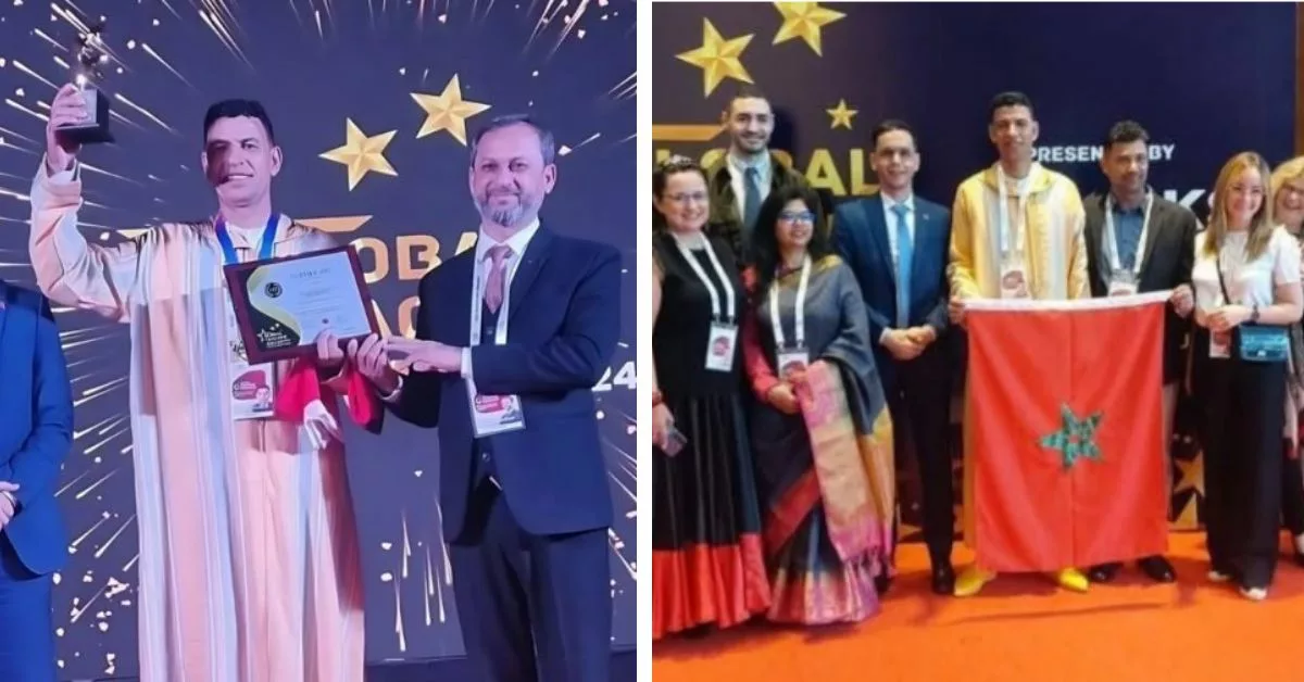 أستاذ مغربي يفوز بجائزة المعلم العالمية بعد تحويل الرياضيات الى عروض مسرحية