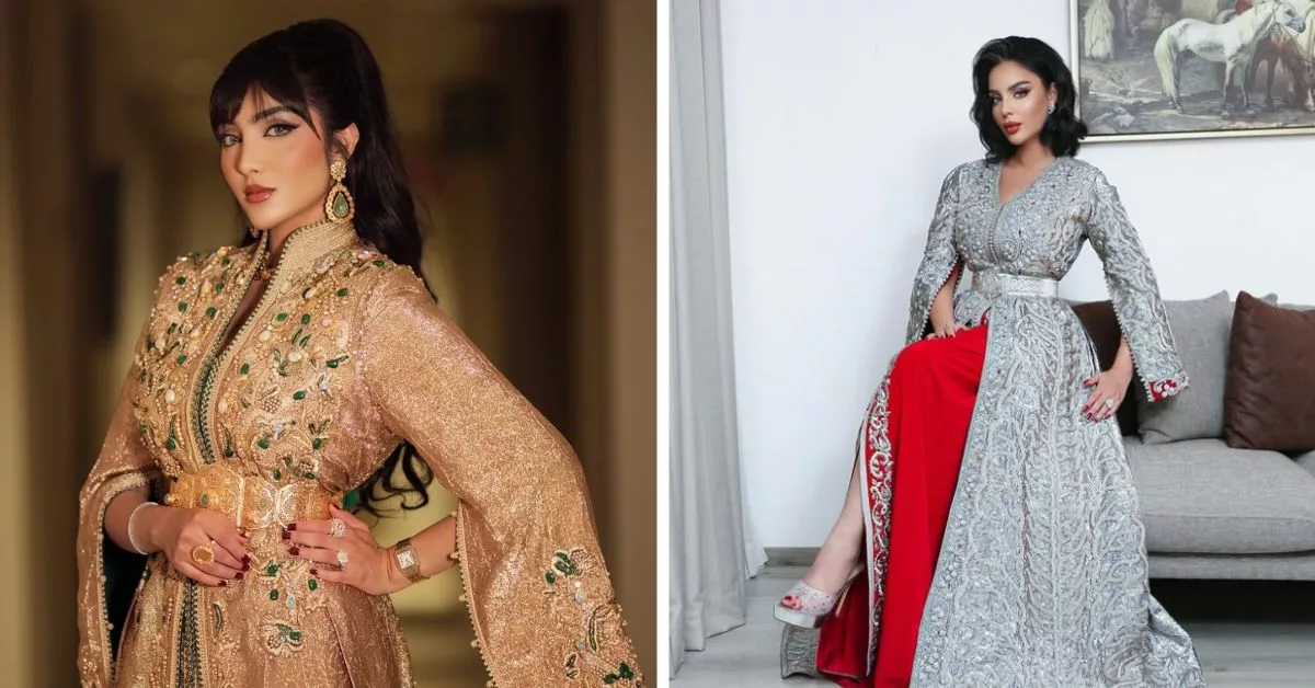 ابتسام و ايمان بطمة تتألقان بالقفطان الملكي في تظاهرة Glory Moroccan Caftan