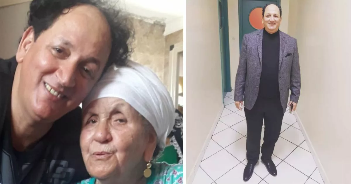 عبد الخالق فهيد يودع والدته قبل ذهابها الى العمرة في مقطع طريف