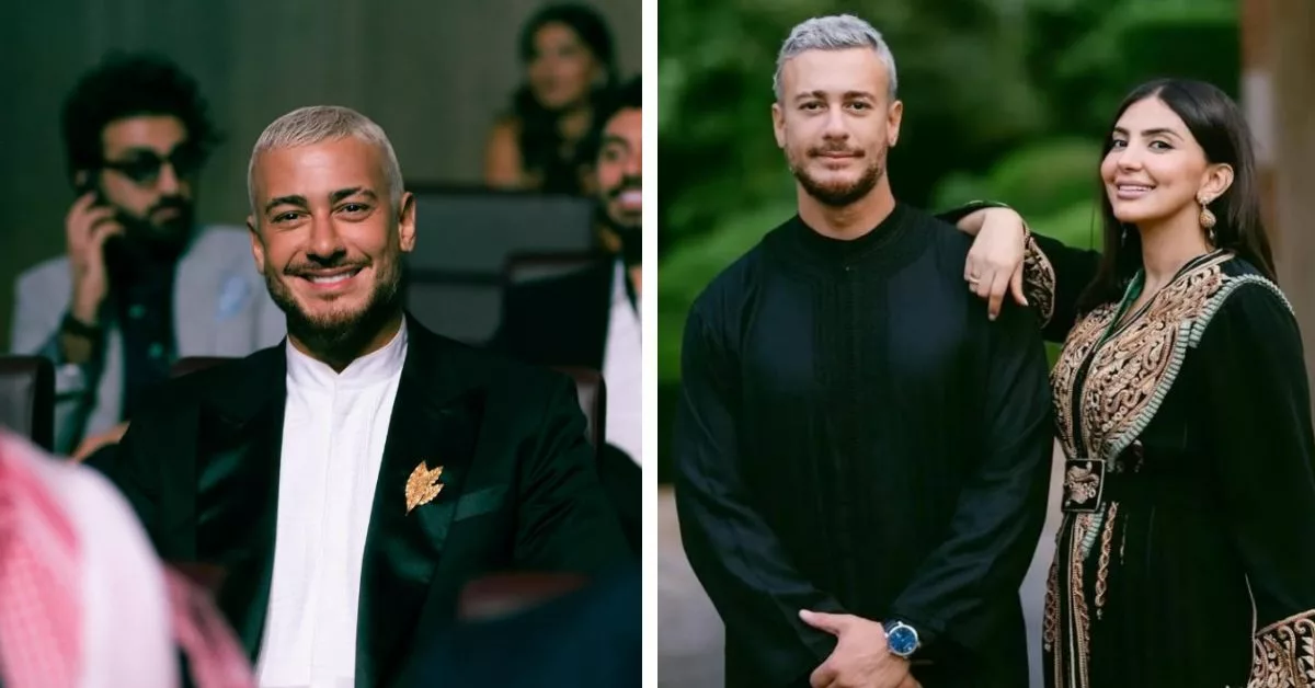 سعد لمجرد و زوجته يخطفان الأنظار في اخر جلسة تصوير