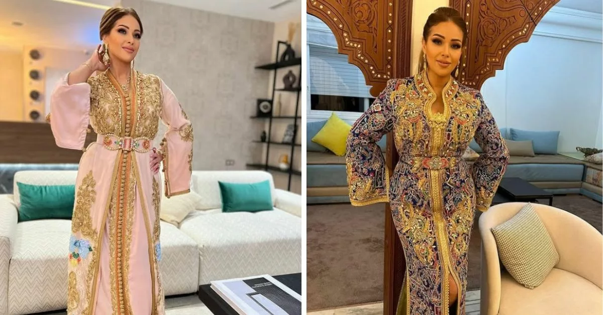 الفنانة الستاتية تتألق بتشكيلة مميزة من قفطان العروس المغربية