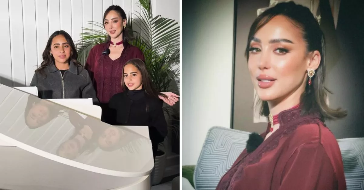 بسمة بوسيل تستعرض افطارها الرمضاني المغربي المصري مع أطفالها