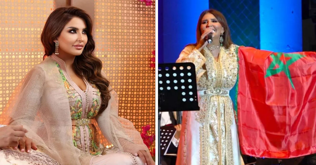 اخر ظهور للفنانة شذى حسون بقفطان مغربي عصري
