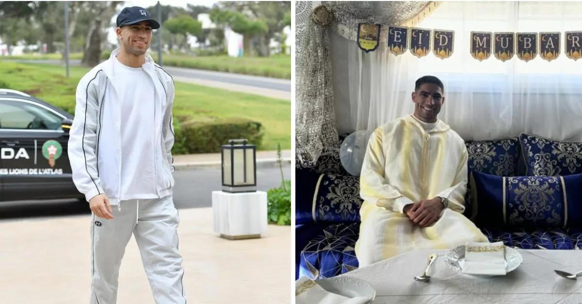 في ليلة 27 أشرف حكيمي يقوم بزيارة خاصة للأيتام لادخال الفرحة الى قلوبهم