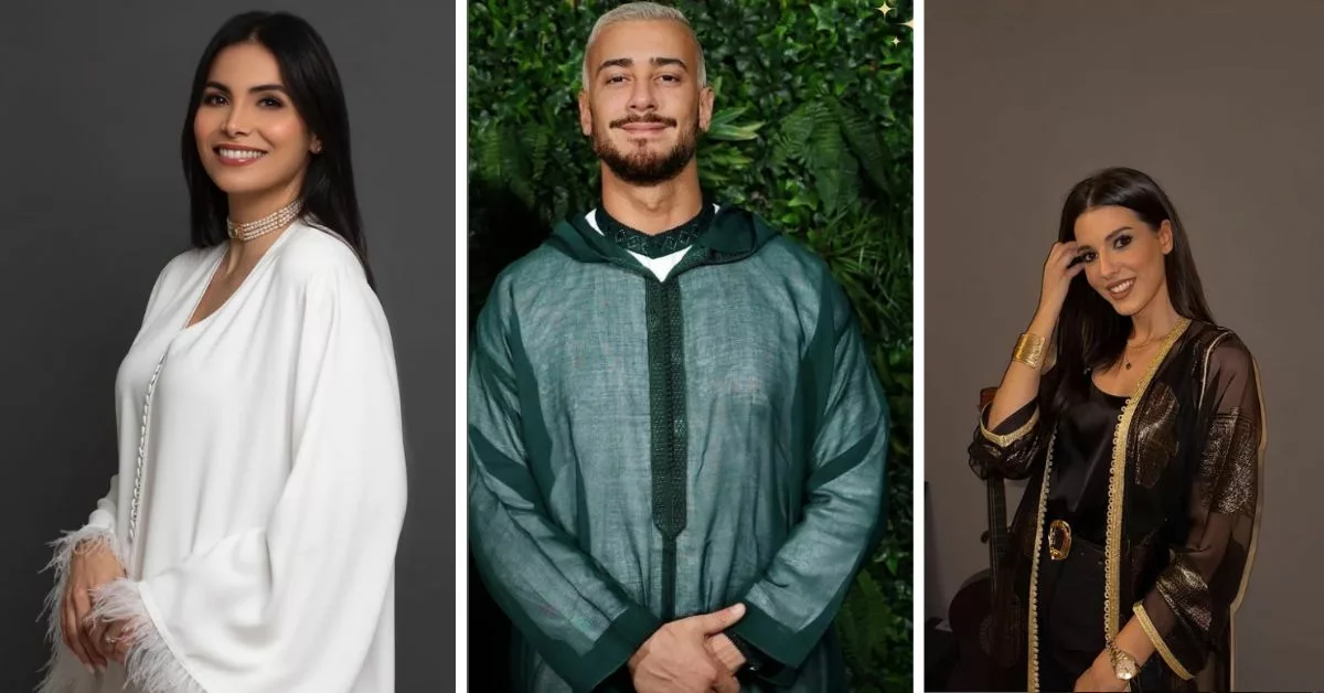 فنانون مغاربة يقدمون تهنئة رمضان بالزي المغربي التقليدي