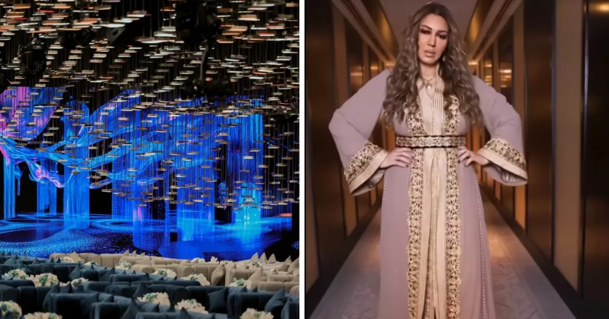 أسماء لمنور تحيي زفاف الأمير أحمد بن سلطان و الأميرة حصة