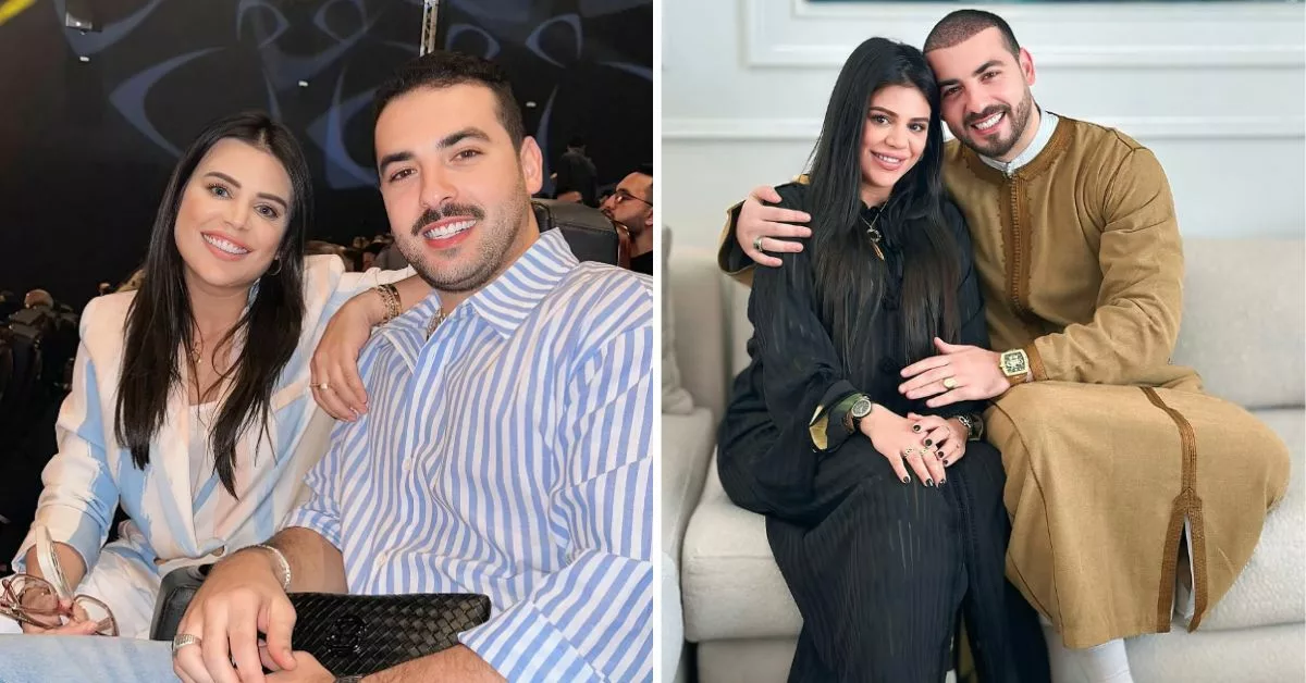 ببطن بارز فاطمة الزهراء لحرش تتألق في جلسة تصوير مميزة رفقة زوجها