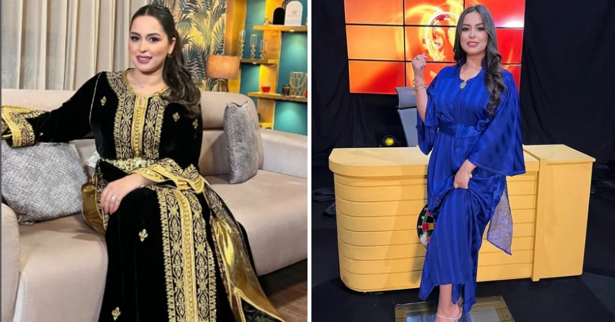 اطلالة ماجدة الكيلاني بالقفطان المغربي الحفل الختامي لإقصائيات مسابقة تحدي القراءة العربي بالمغرب